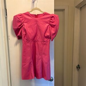 Pink Puff Sleeve Dress